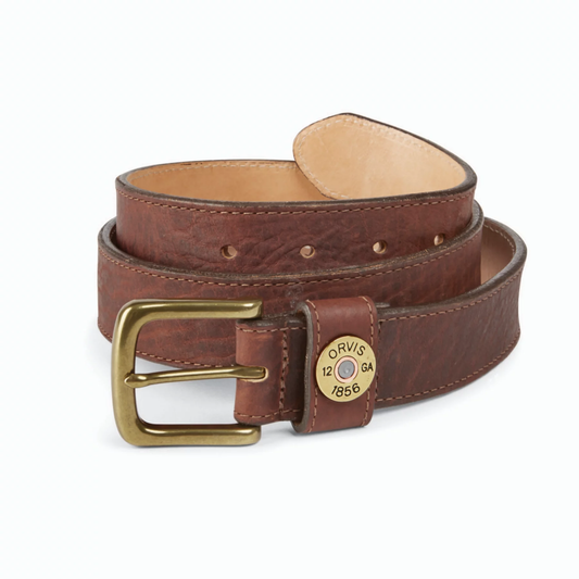 Bison Brown Leather Shotshell Belt