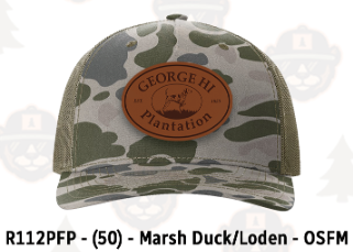 R112PFP in Marsh Duck/Loden-Leather Patch
