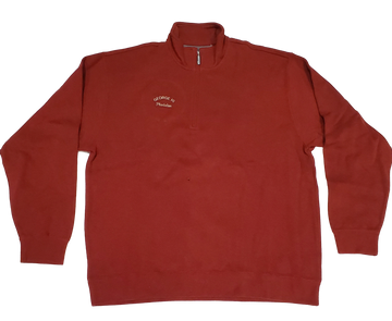 Signature Quarter Zip Sweatshirt in Red