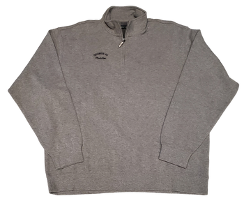 Signature Quarter  Zip Sweatshirt in Grey