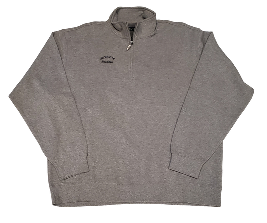 Signature Quarter  Zip Sweatshirt in Grey