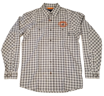 Tech Chambray Workshirt   LS in Black Plaid