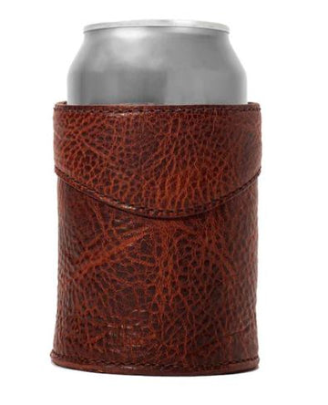 Campaign Leather Can Koozie in Whisky