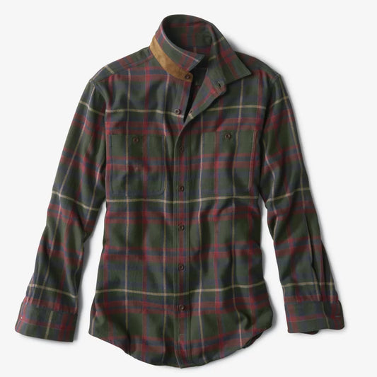 The Perfect Flannel Shirt in Tan and Navy