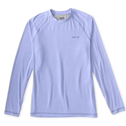 Dri Release Crew Long  Sleeve in Blue