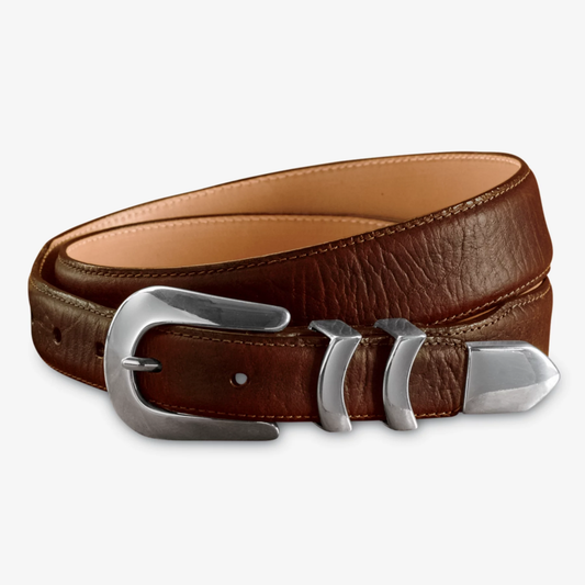 Bison Tapered Edge Belt in Brown