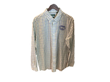 Country Twill Long Sleeve Shirt in Blue and Green