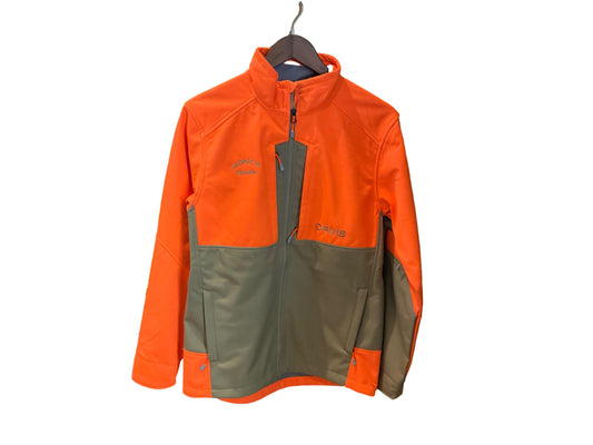 Upland Hunting Softshell Jacket in Tan and Blaze