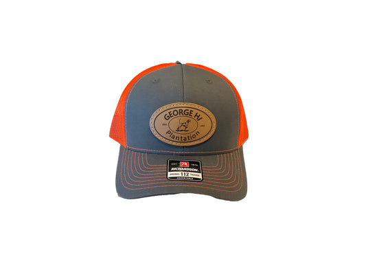 George Hi Custom Trucker Style Hat with Mesh and Leather Patch