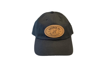 George Hi Custom Black Hat with Leather Patch