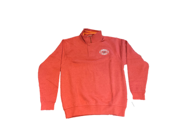 Signature Quarter Zip Sweatshirt in Paprika