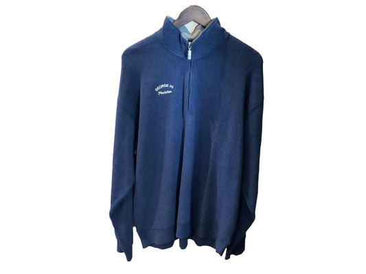 Signature Quarter  Zip Sweatshirt in Navy