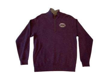 Softest Tencel Blend Quarter Zip in Raisin